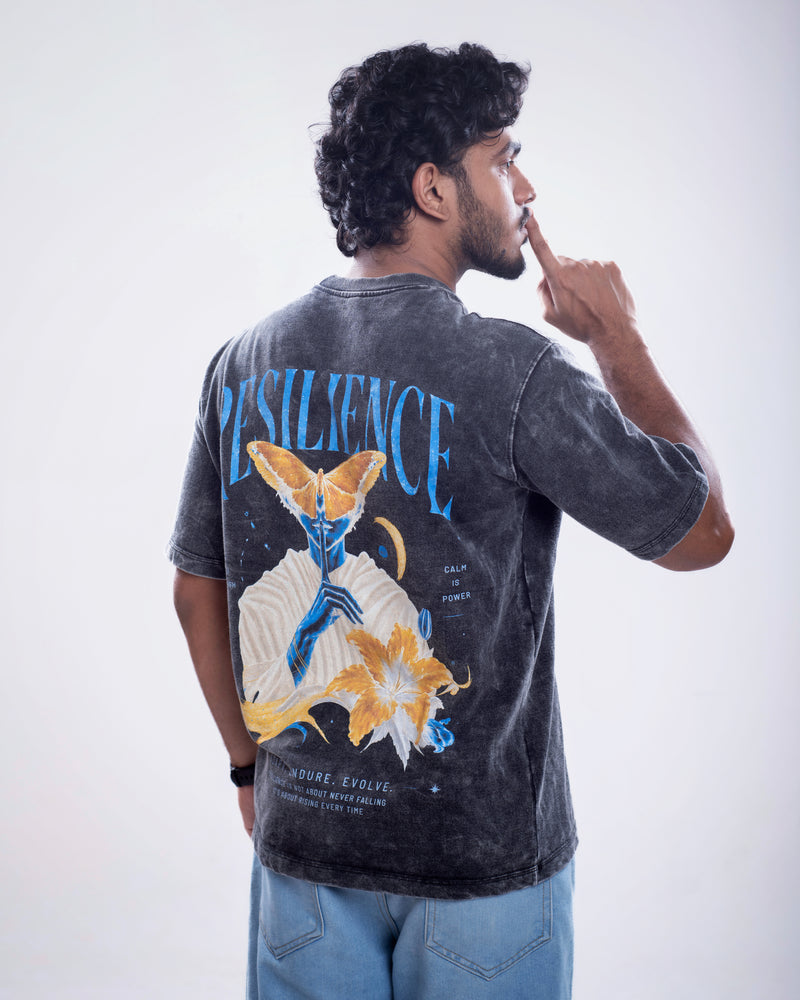 RESILIENCE OVERSIZED ACID WASH T SHIRT