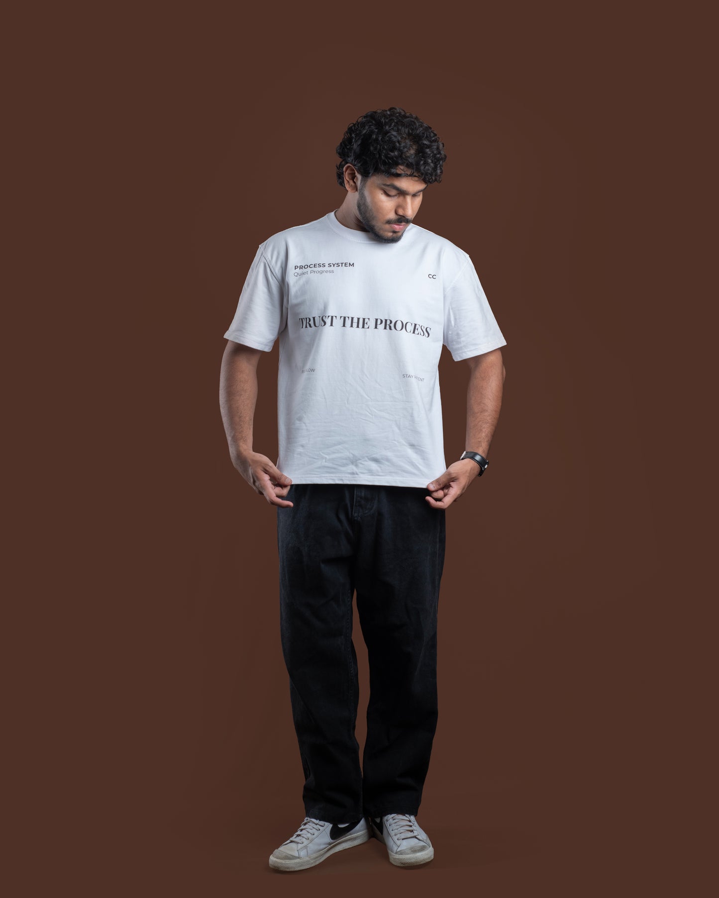 TRUST THE PROCESS OVERSIZED T SHIRT